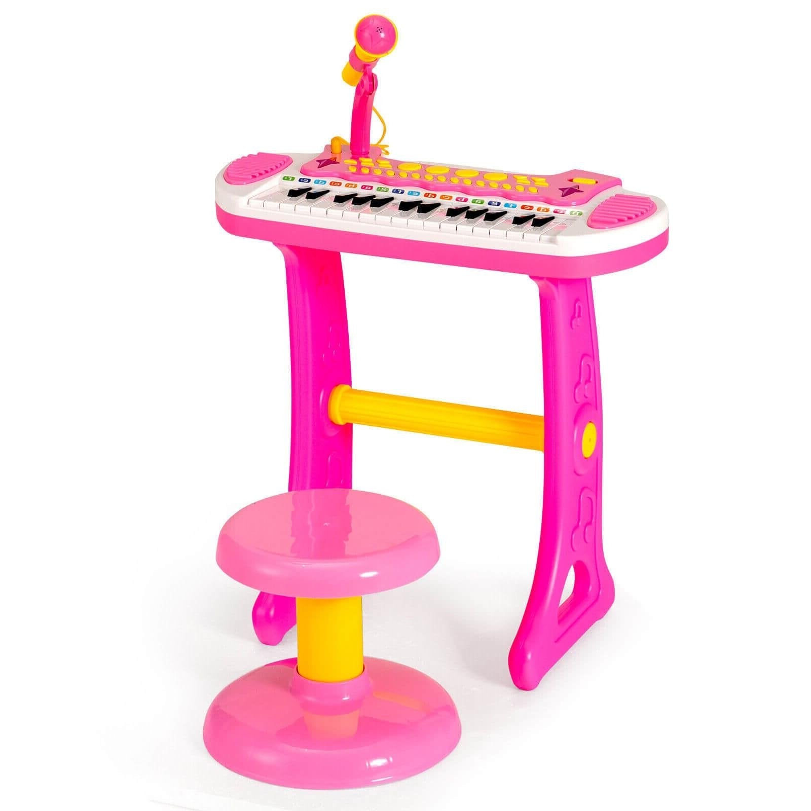 31-Key Kids Piano Keyboard Toy with Microphone and Multiple Sounds for Age 3+-Blue