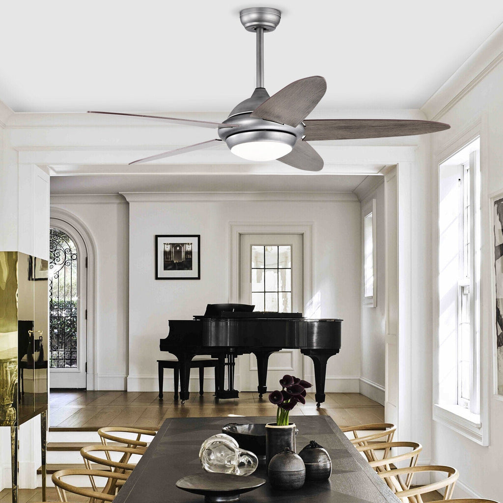 Ceiling Fan with Lights and 3 Lighting Colors-Black