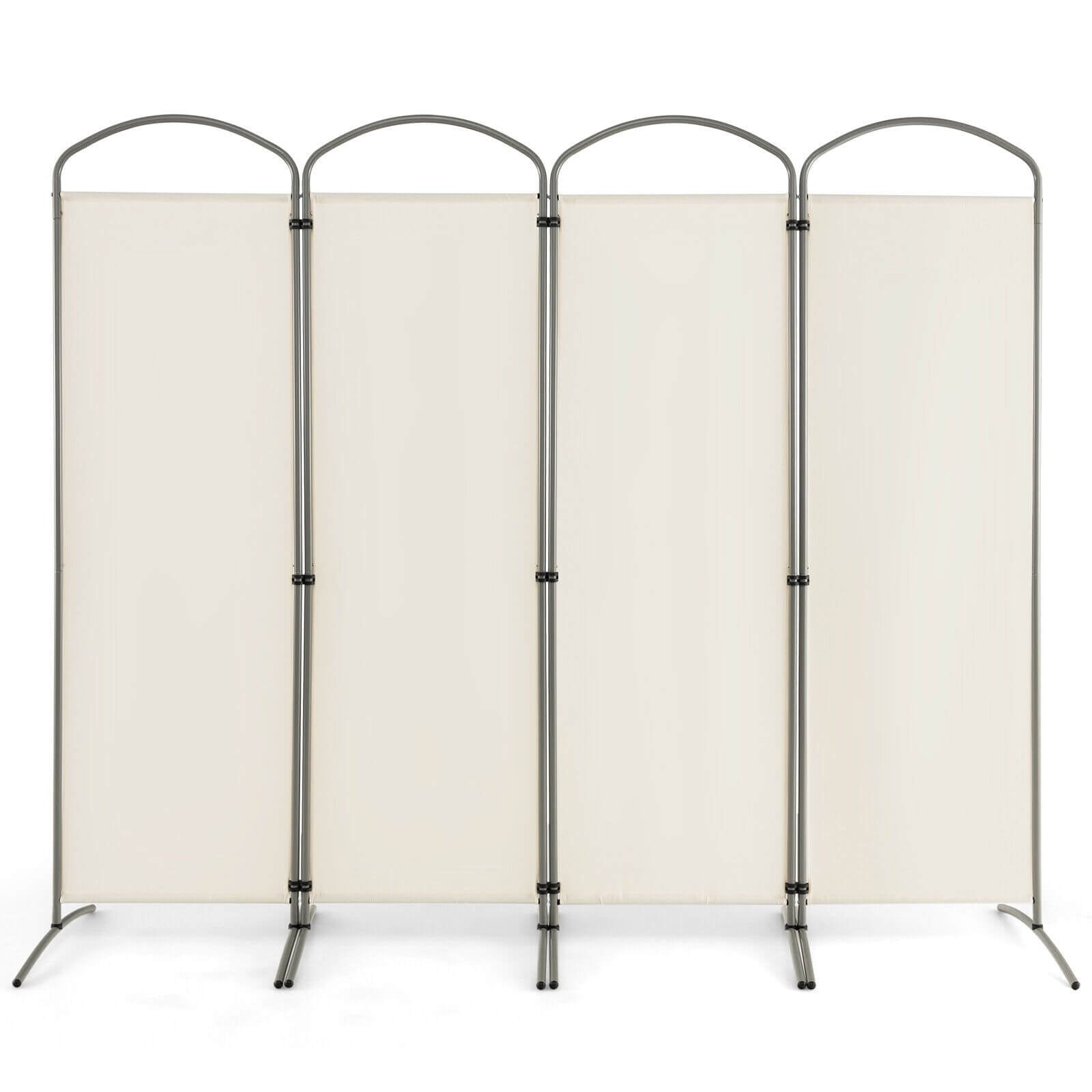 Folding 4-Panel Room Divider for Home Office Living Room-Black