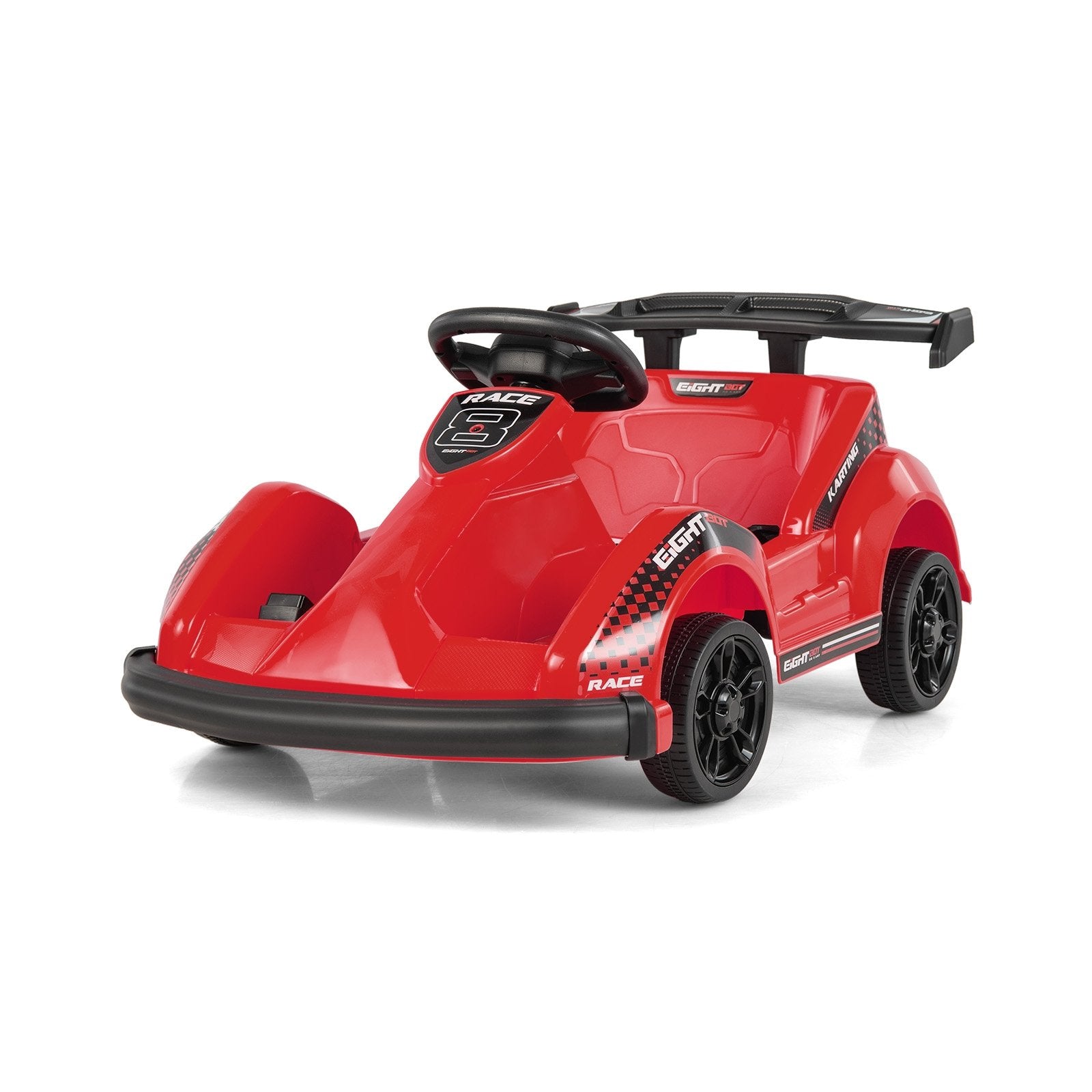 6V Kids Ride On Go Cart with Remote Control and Safety Belt-Black