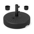 19.5 Inch Fillable Round Umbrella Base Stand for Yard Garden Poolside-Black