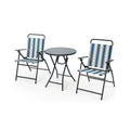3 Pieces Outdoor Folding Chair Set Portable Folding Chair Set