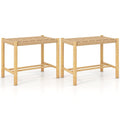 18 Inch Dining Stool Set of 2-Natural