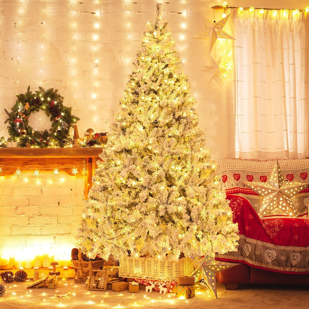 6/7/8 Feet Artificial Xmas Tree 3-Minute Quick Shape-7 ft