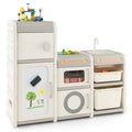 Multipurpose Toy Chest and Bookshelf with Magnetic Whiteboard-Gray