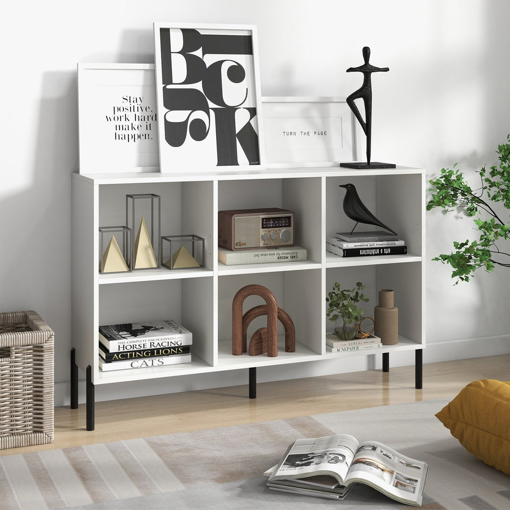 Open-Back Bookshelf with Drawer for Study-Black