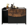 Cat Litter Box Enclosure with Pull-out Drawer-Black