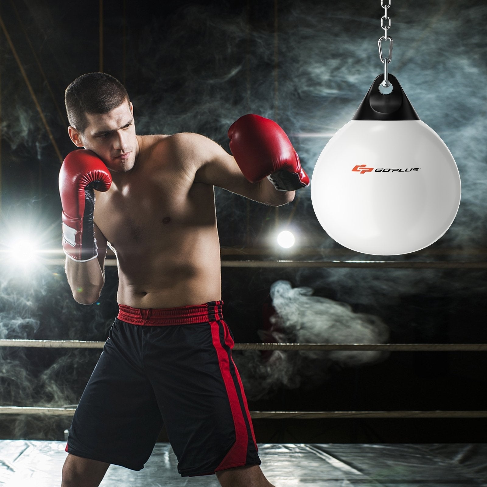 21 Inch Water Punching Bag with Adjustable Metal Chain-Black