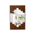 37.5 Inch x 26.5 Inch Decorative Rectangle Wall Mirror with Piano Key-Shaped Frame-Black