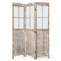6 Feet Folding Privacy Screen-Coffee