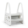 Kids Step Stool Learning Helper with Armrest for Kitchen Toilet Potty Training-Blue