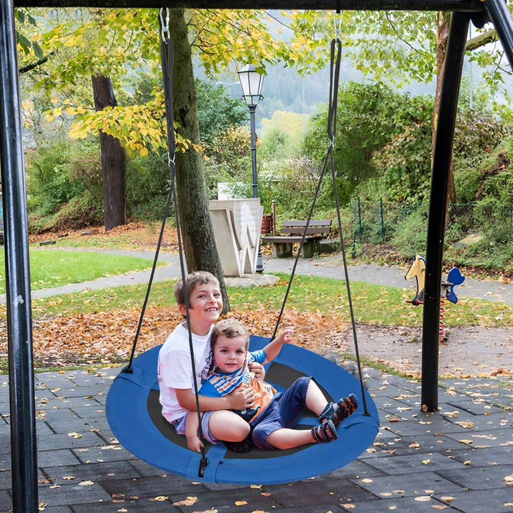 40 Inches Saucer Tree Swing with Adjustable Hanging Ropes and 900D Oxford Fabric-Forest