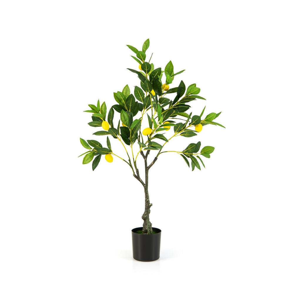 Artificial Lemon Tree 2.6/4/5.2 Feet Tall Fake Lemon Plant wuth Lemon Fruits-5.2 ft