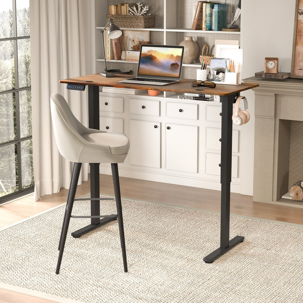 55 x 24 Inches Sit Stand Home Office Desk with 3 Memory Height Settings-Natural