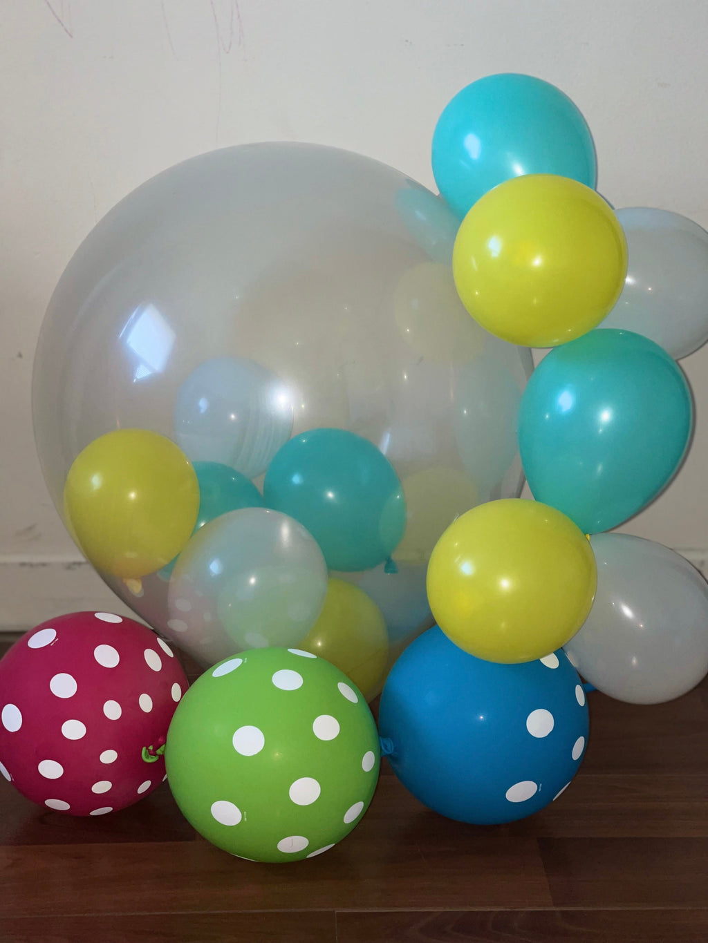 Custom Stuffed Balloons - Personalized Vinyl Writing & Bow