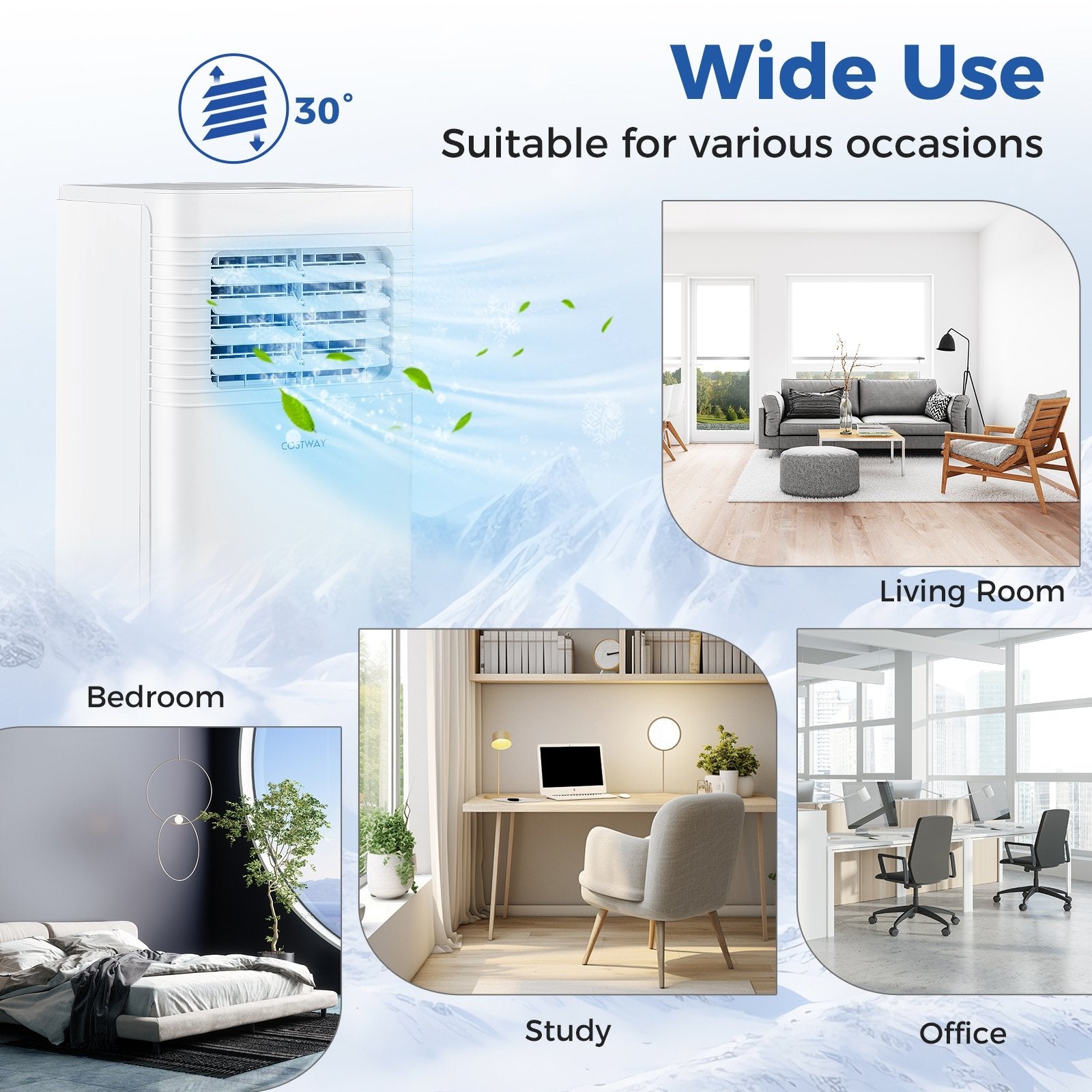 8000 BTU Portable Air Conditioner 3 in 1 AC Unit with Fan and Dehumidifier