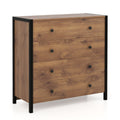 4-Drawer Dresser Modern Wooden Chest of Drawers for Bedroom Living Room-Gray