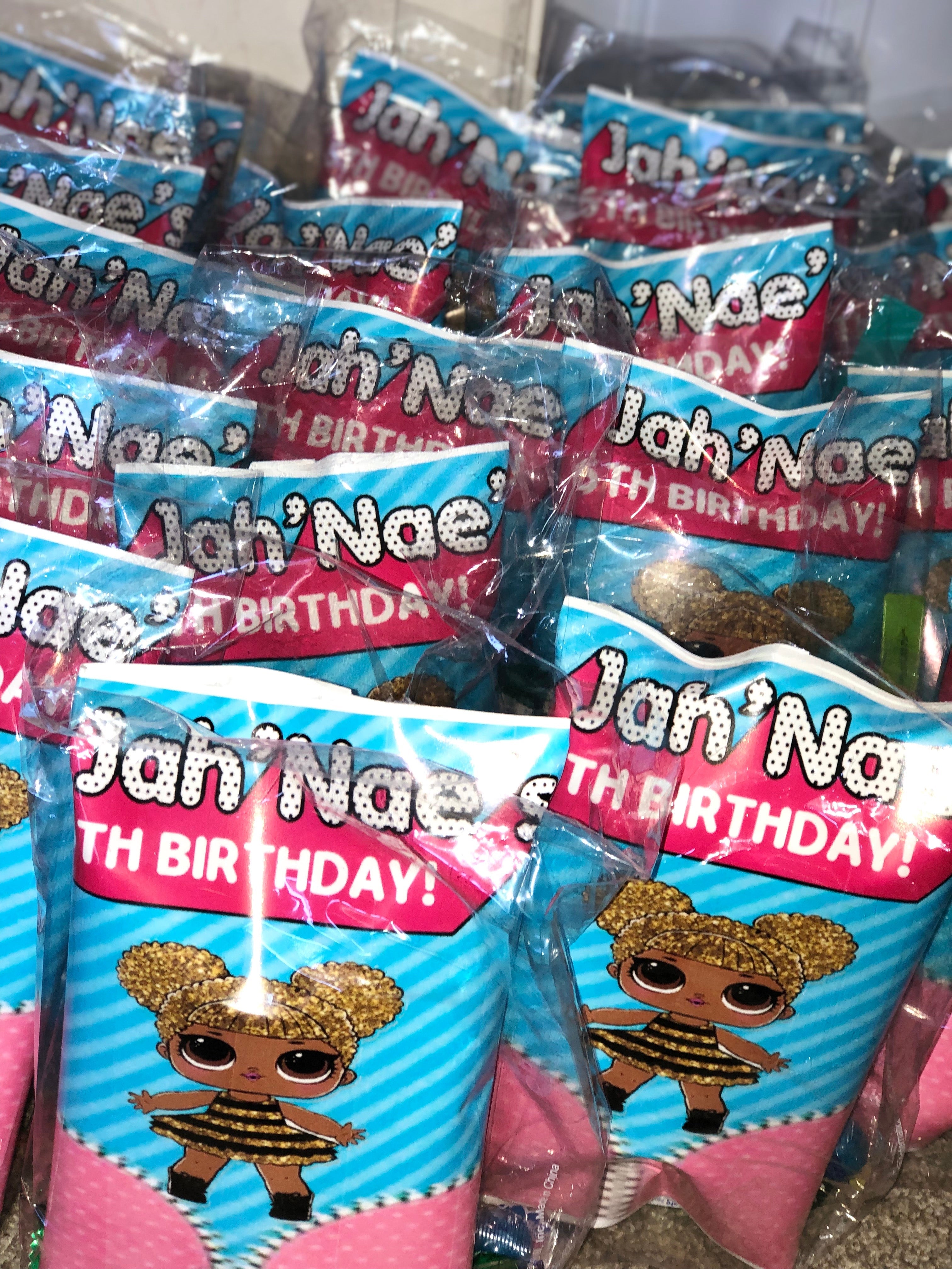 Custom Chip Bags - 10 Pack Party Snack Bags