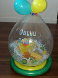 Custom Stuffed Balloons - Personalized Vinyl Writing & Bow