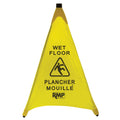 "Wet Floor" Pop-Up Safety Cone, Bilingual with Pictogram