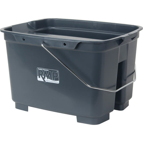 Dual Compartment Bucket, 4.75 US Gal. (19 qt.) Capacity, Grey