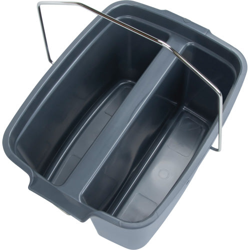 Dual Compartment Bucket, 4.75 US Gal. (19 qt.) Capacity, Grey