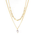 Double Chain Pearl Drop