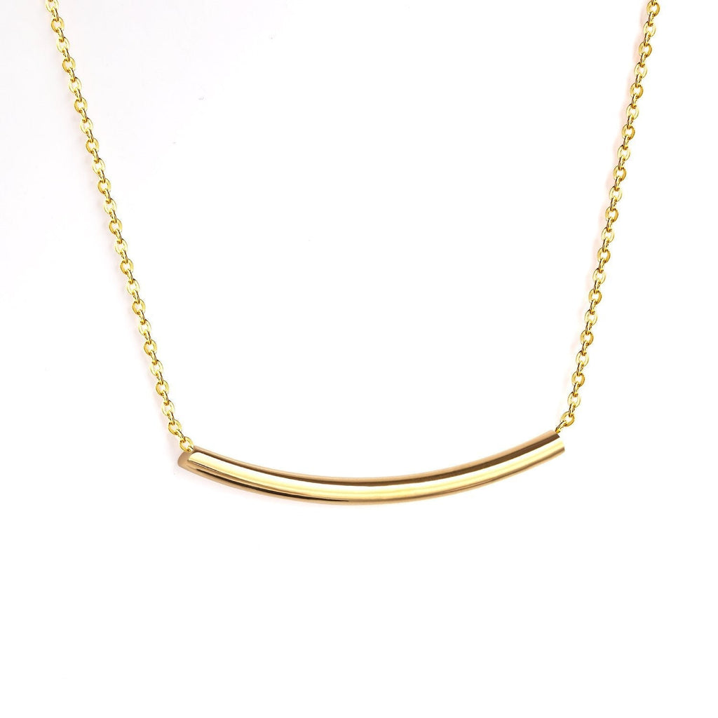 Curved Tube Pendant Choker