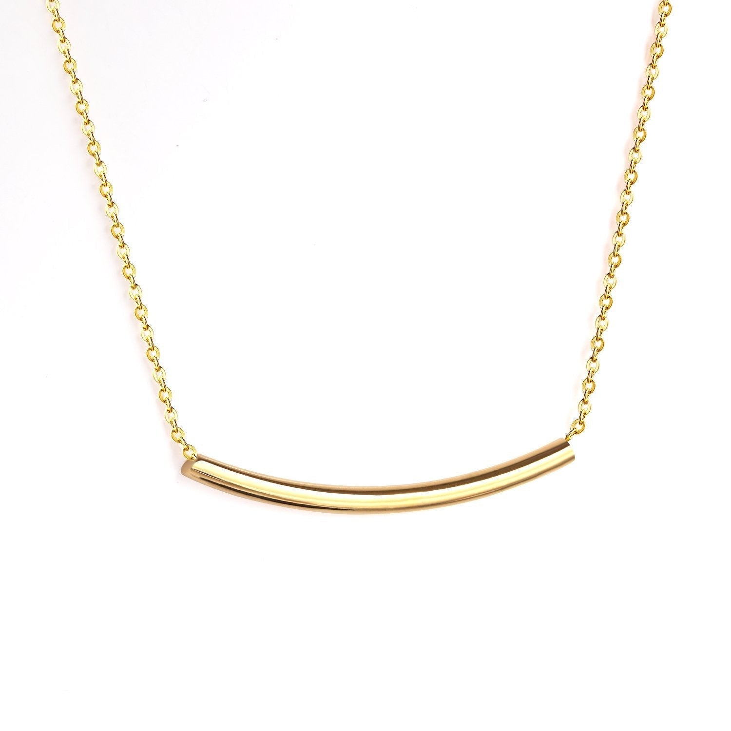 Curved Tube Pendant Choker