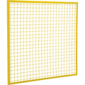 Wire Mesh Partition Components - Panels, 4' H x 4' W, Yellow