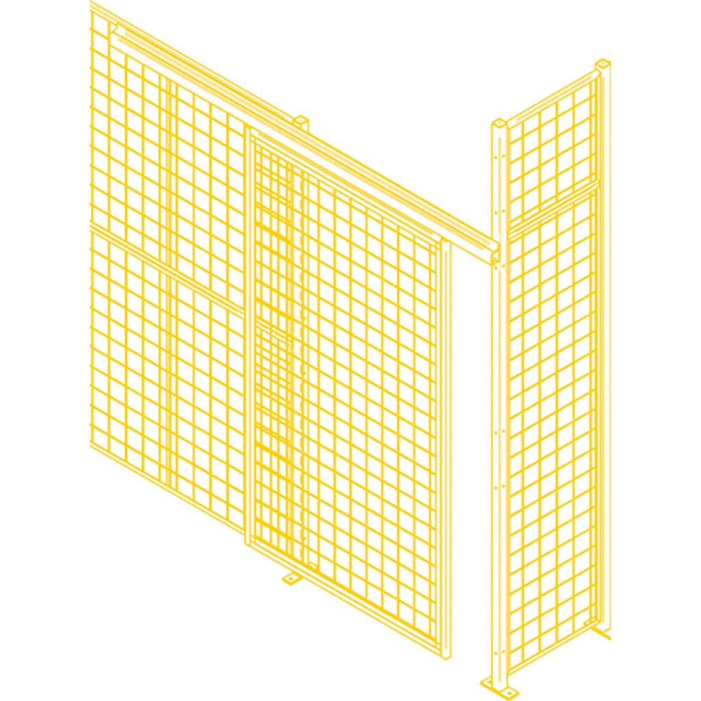 Wire Mesh Partition Components - Sliding Doors, 8' W x 8' H