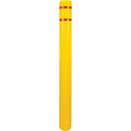Polyethylene Bollard Cover, 4-1/2" Dia. x 52" L, Red/Yellow
