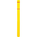 Polyethylene Bollard Cover, 4-1/2" Dia. x 64" L, Red/Yellow