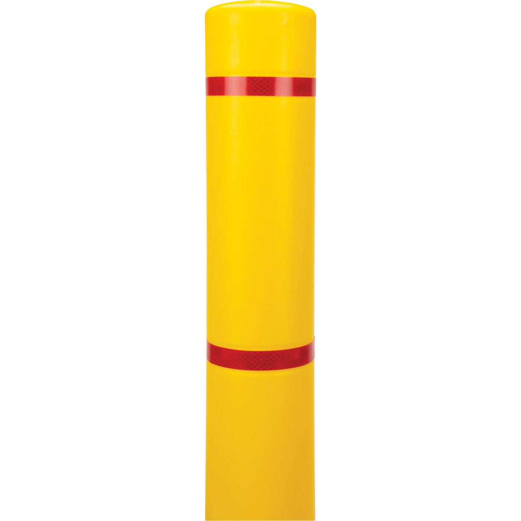 Polyethylene Bollard Cover, 4-1/2" Dia. x 64" L, Red/Yellow