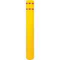 Polyethylene Bollard Cover, 6-5/8" Dia. x 52" L, Red/Yellow