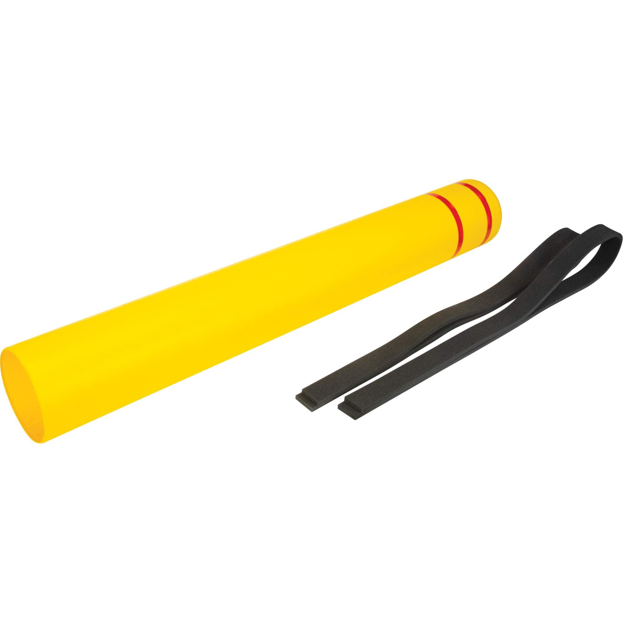 Polyethylene Bollard Cover, 6-5/8" Dia. x 52" L, Red/Yellow