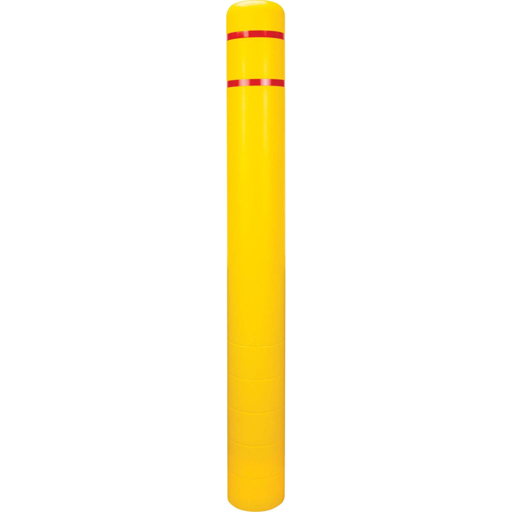 Polyethylene Bollard Cover, 6-5/8" Dia. x 60" L, Red/Yellow