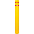 Polyethylene Bollard Cover, 6-5/8" Dia. x 60" L, Red/Yellow