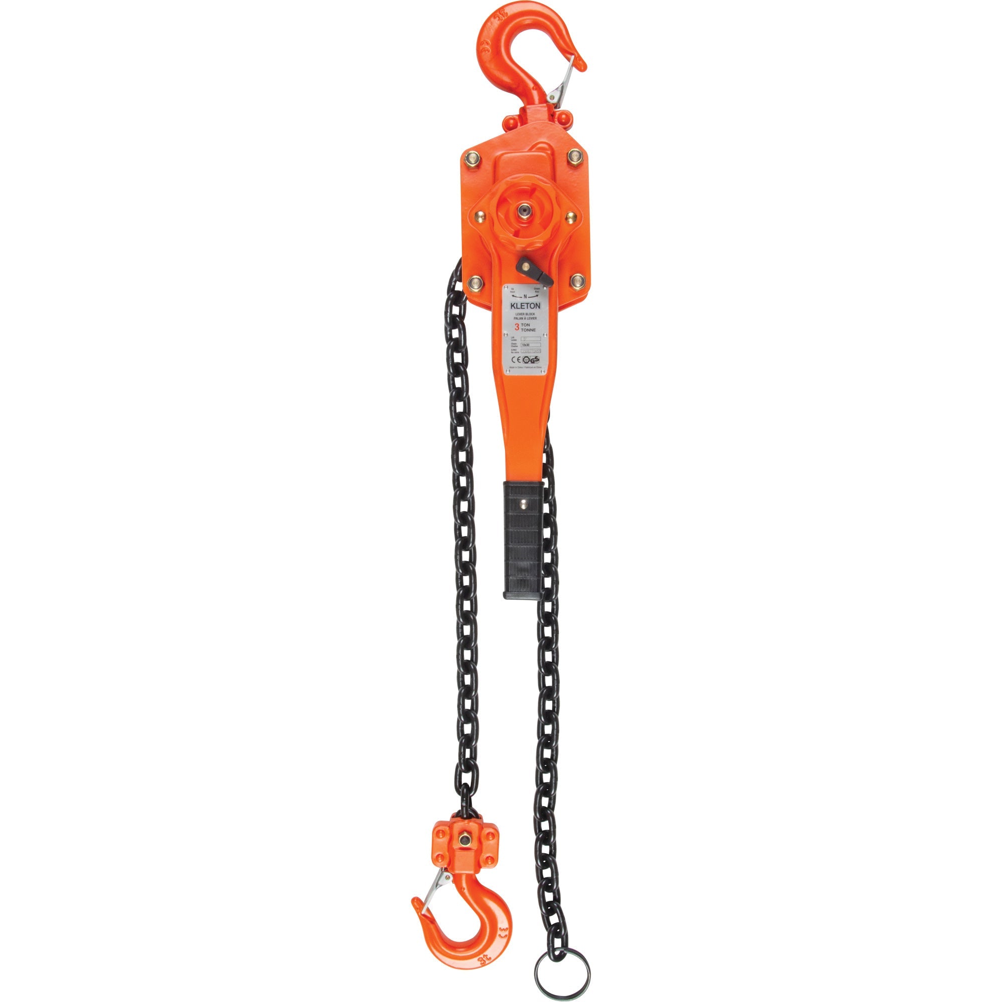 Lever Hoist, 5' Lift, 1500 lbs. (0.75 tons) Capacity, Alloy Steel Chain