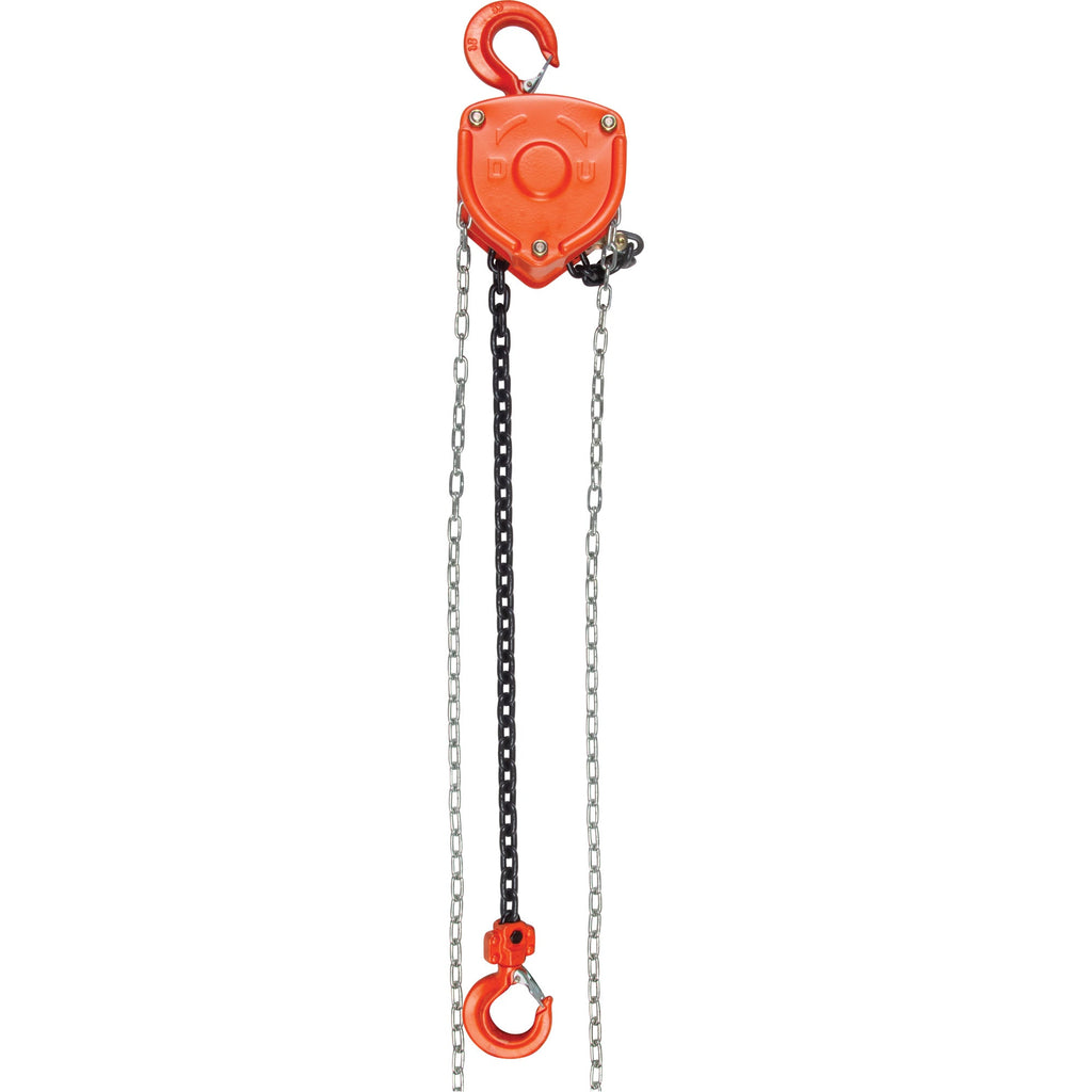 Chain Hoist, 10' Lift, 1000 lbs. (0.45 tons) Capacity, Alloy Steel Chain