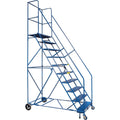 CSA-Certified Rolling Step Ladder with Locking Step, 10 Steps, 30" Step Width, 89" Platform Height, Steel