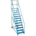 CSA-Certified Rolling Step Ladder with Locking Step, 12 Steps, 30" Step Width, 109" Platform Height, Steel
