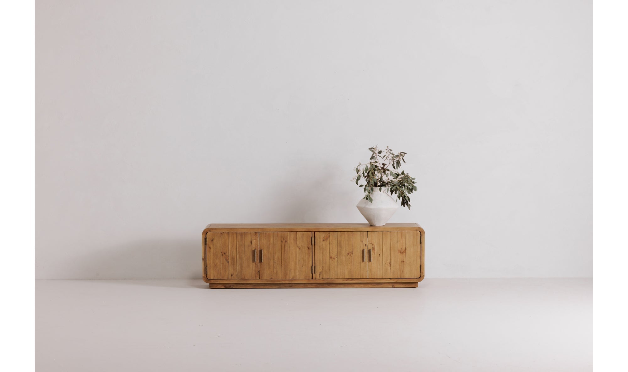 Machala Media Cabinet in Rustic Blonde