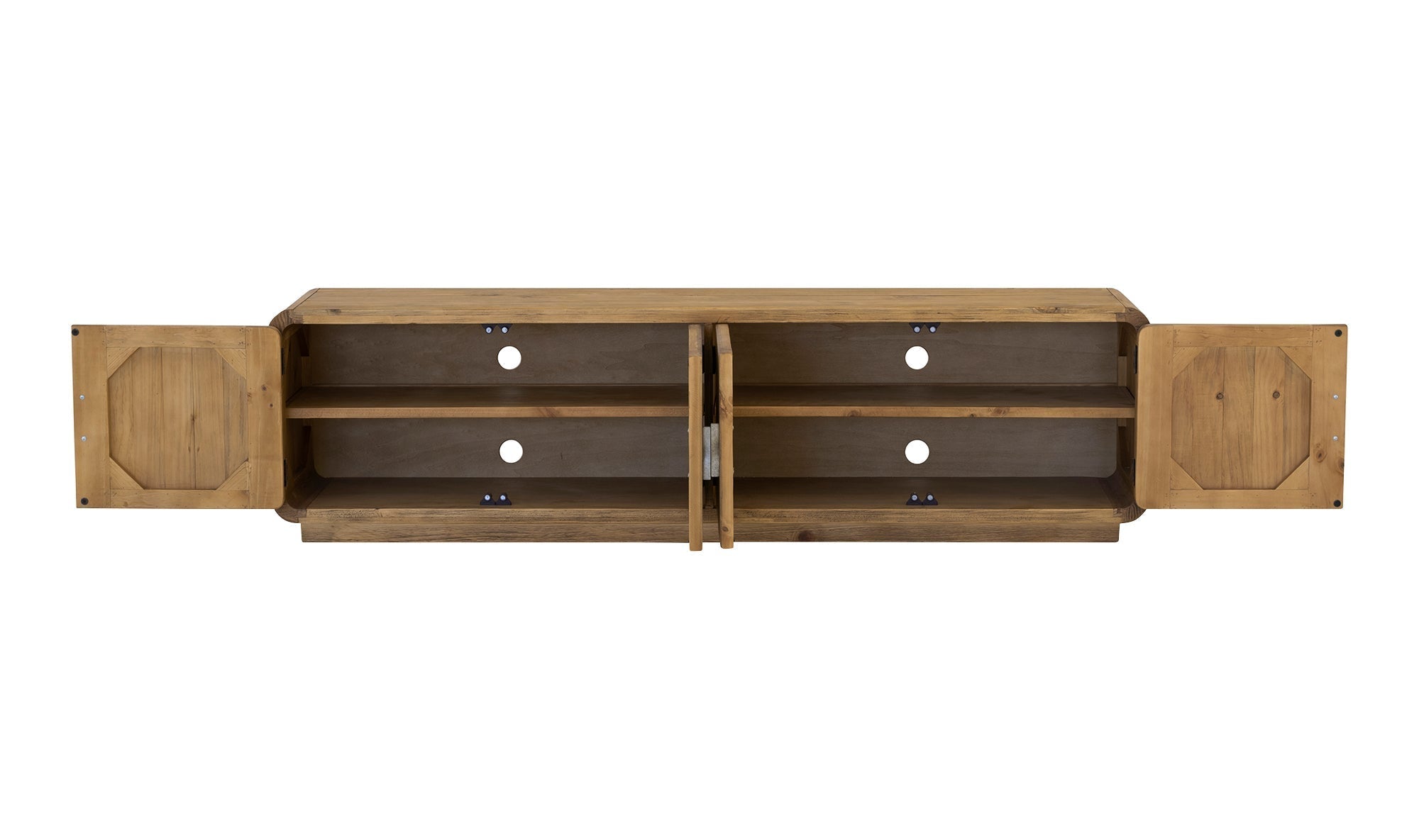 Machala Media Cabinet in Rustic Blonde