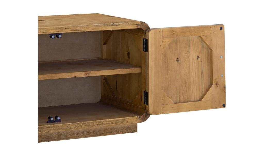 Machala Media Cabinet in Rustic Blonde