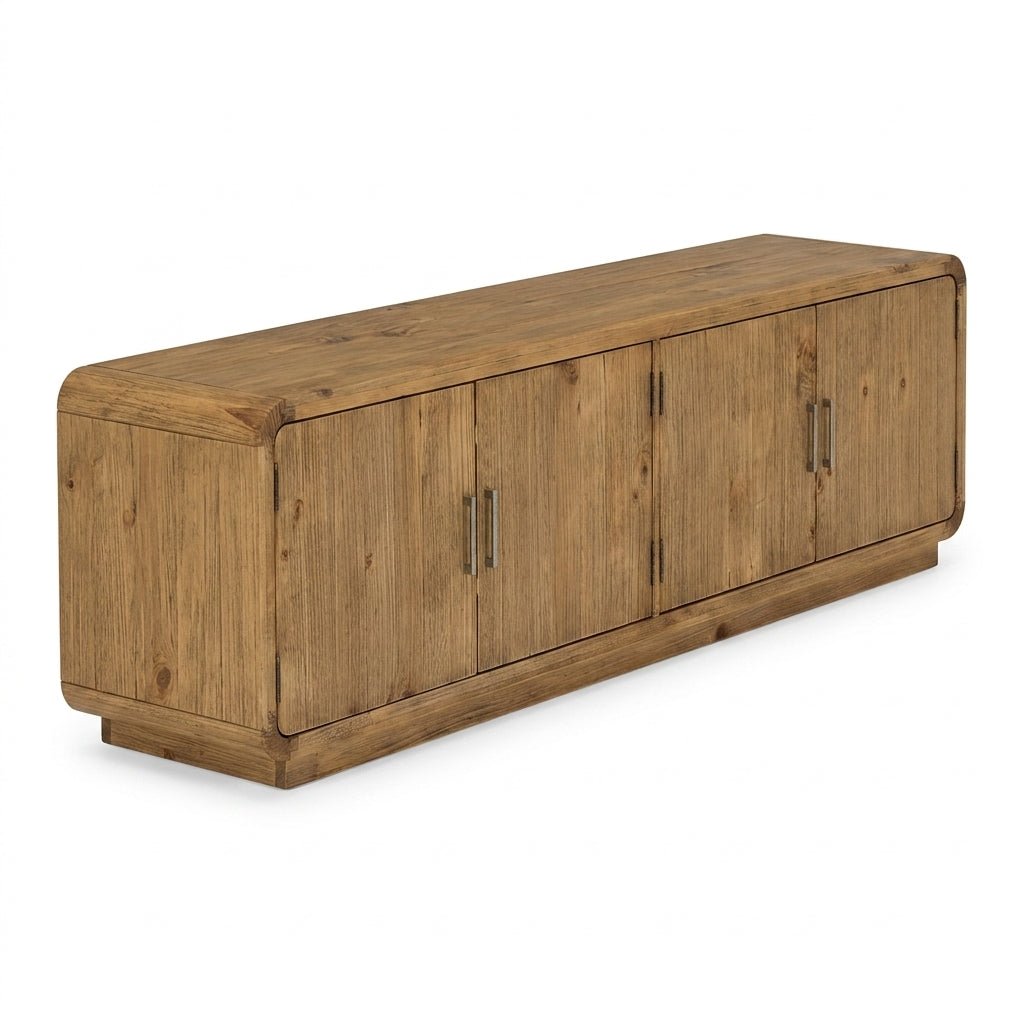 Machala Media Cabinet in Rustic Blonde