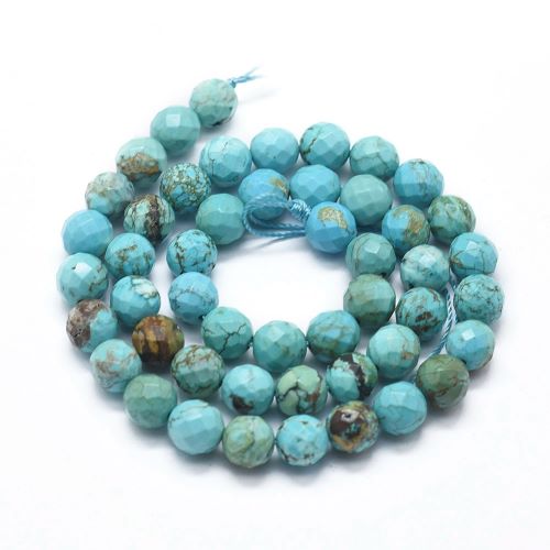 Magnesite Faceted Turquoise Gemstone Beads