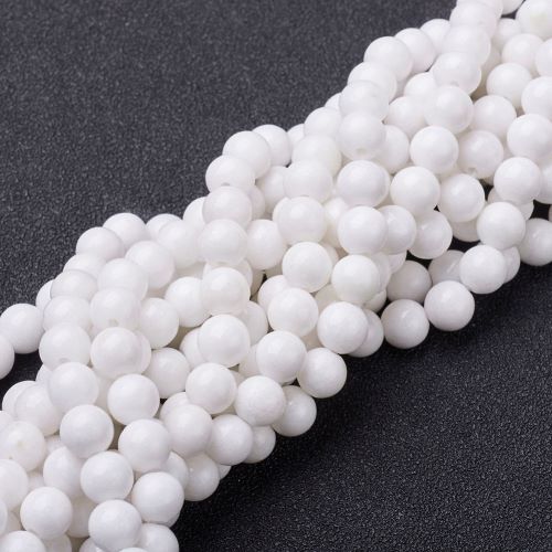 White Jade Gemstone Bead