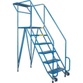 Mechanics/Maintenance Rolling Ladder, Steel, 6 Steps, 57" Platform Height
