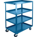 Heavy-Duty Shelf Carts, 4 Tiers, 24" W x 48" H x 39" D, 1200 lbs. Capacity